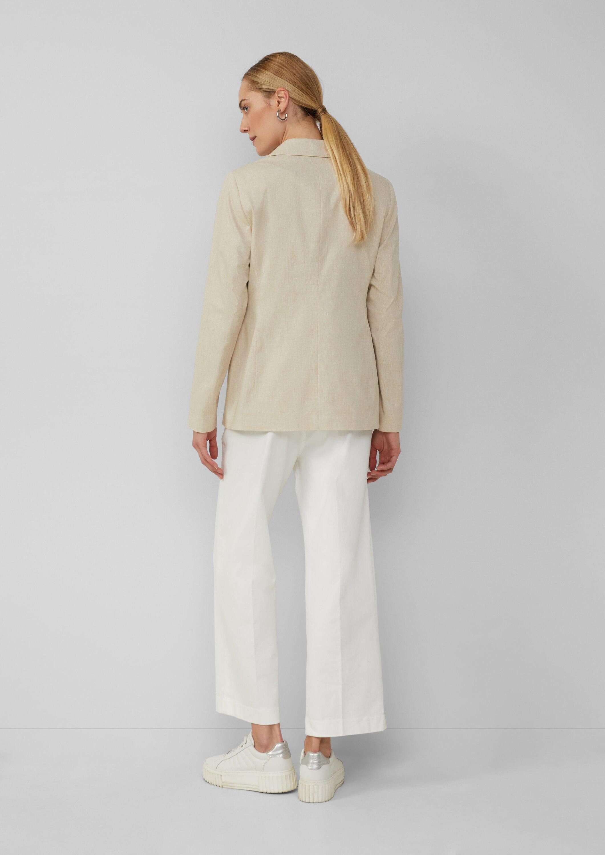 s.Oliver Jackenblazer Indoor-Blazer Slim-Fit-Blazer aus Leinenmix