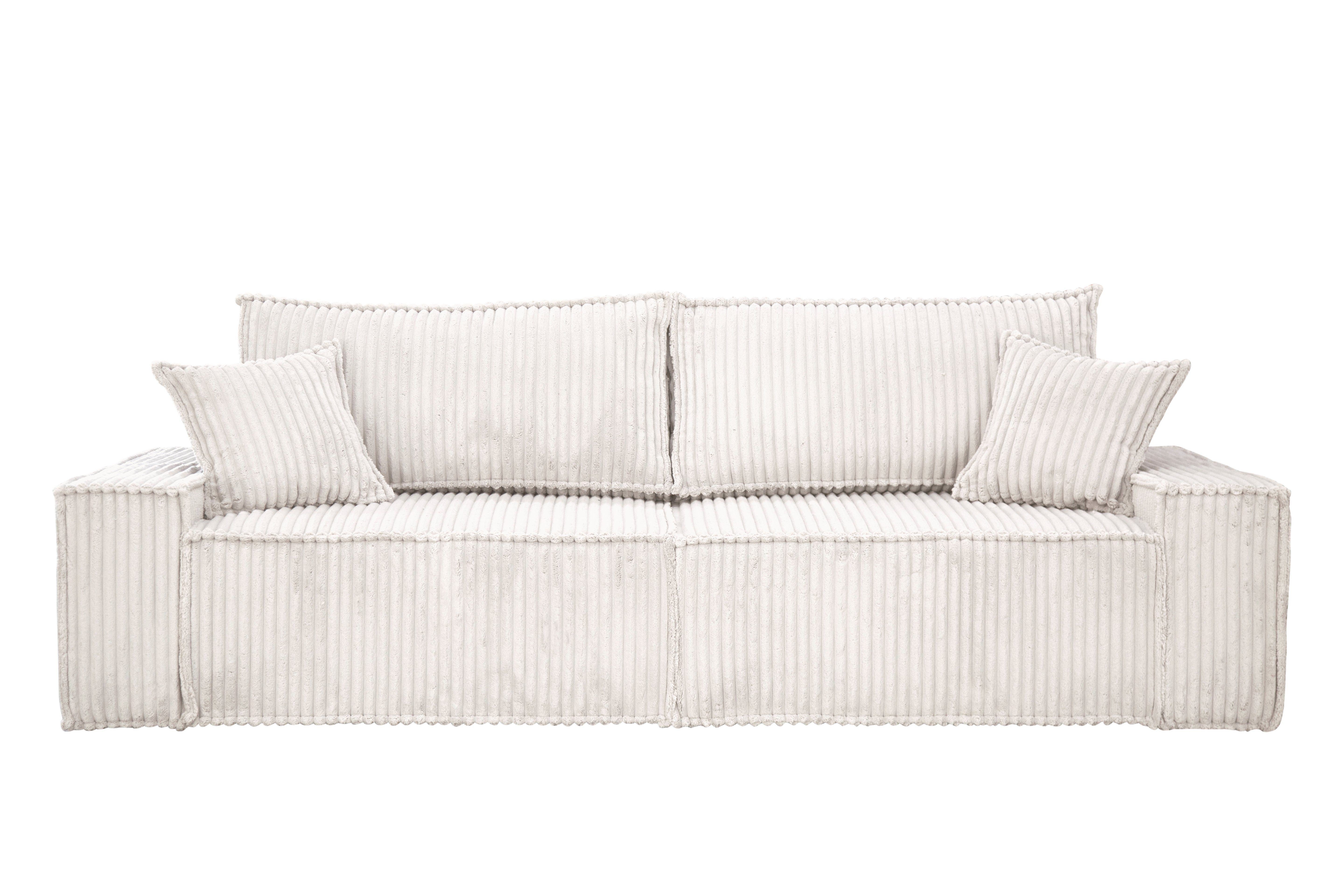 Divano Letto LAURA Con Funzione Relax - Velluto Grigio Argento - Con Ripiano