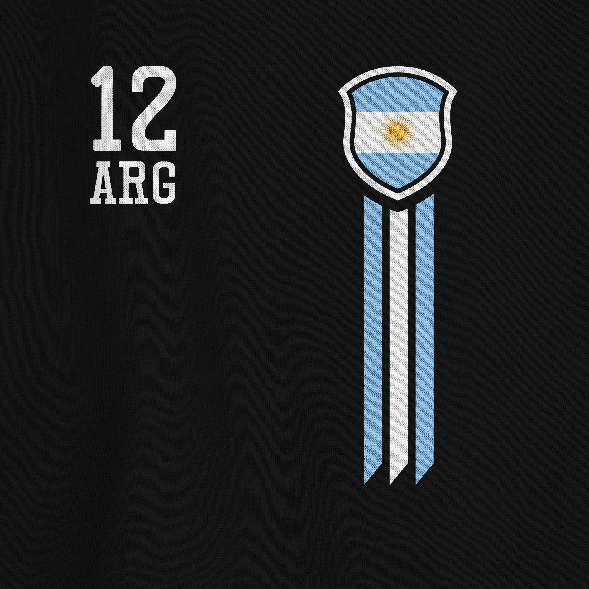 (1-tlg) Shirtracer Mann 12. Schwarz Argentinien EM Fanshirt 2024 1 Fussball Sweatshirt