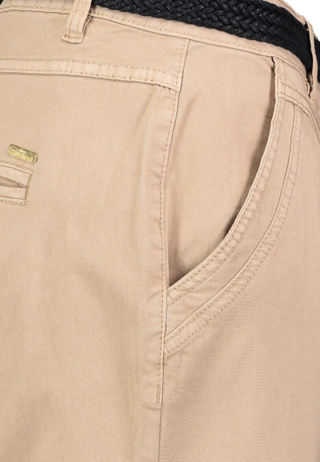 Urban Surface Chinos Damen Beige Chino Hose inkl.Gürtel Freizit Sommer Stoffhose Businesshose