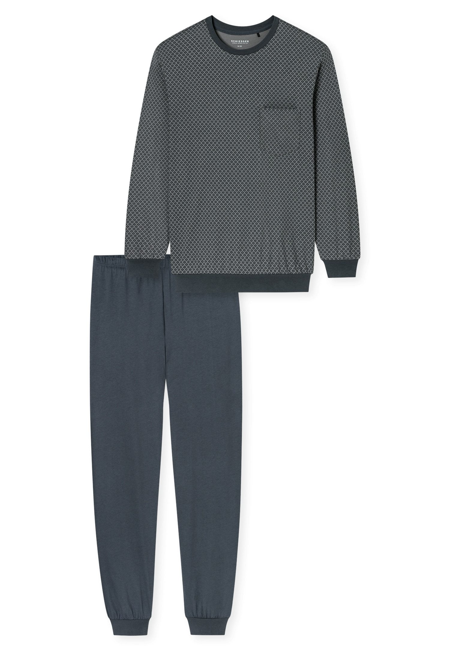 Schiesser Schlafanzug Comfort Essentials (2 tlg) mit angenehmen Bündchen günstig online kaufen