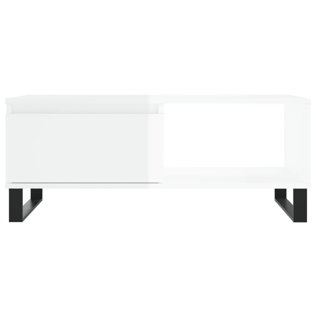90x50x36,5 cm Hochglanz-Weiß (1-St) Holzwerkstoff Hochglanz-Weiß Couchtisch Hochglanz-Weiß | vidaXL Couchtisch