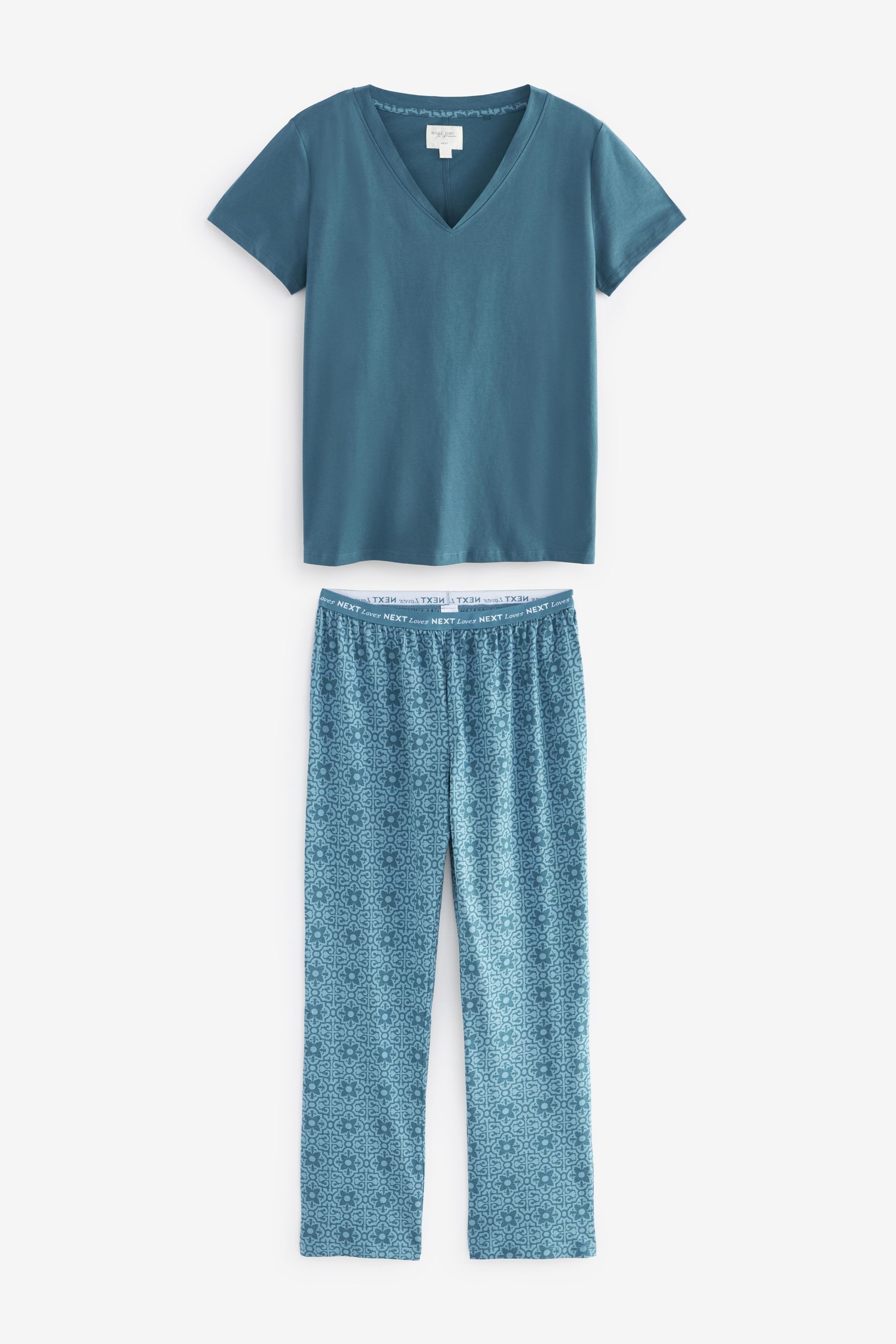 Next Pyjama Kurzarm-Schlafanzug aus 100 % Baumwolle (2 tlg) günstig online kaufen