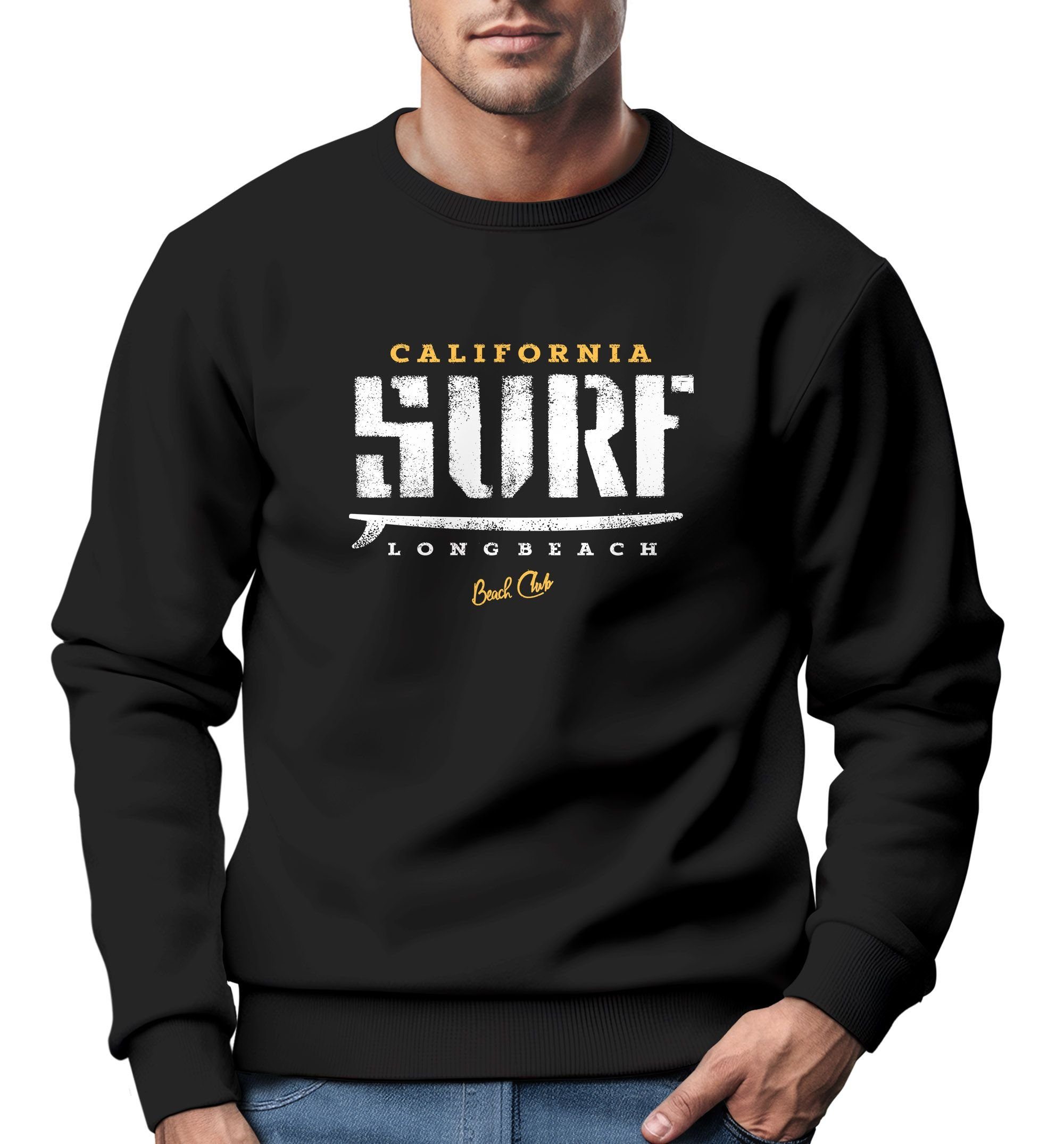 Neverless Sweatshirt Cooles Sweatshirt Herren Surf Vintage Druck Rundhals-Pullover Neverless®