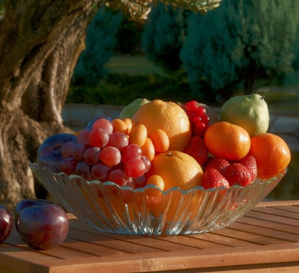 Pasabahce Schale 10611 Aurora Tafelaufsatz Glas, Oval, 33 x 26 cm Salatschale, (1-tlg)