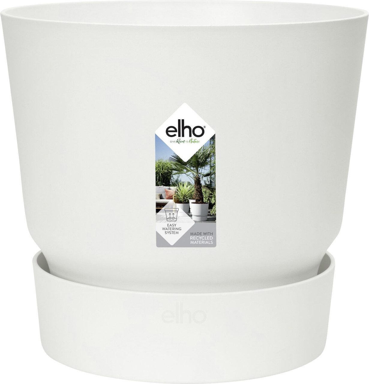 Elho Blumentopf Pflanztopf Greenville Ø 30 x 27,8 cm weiß