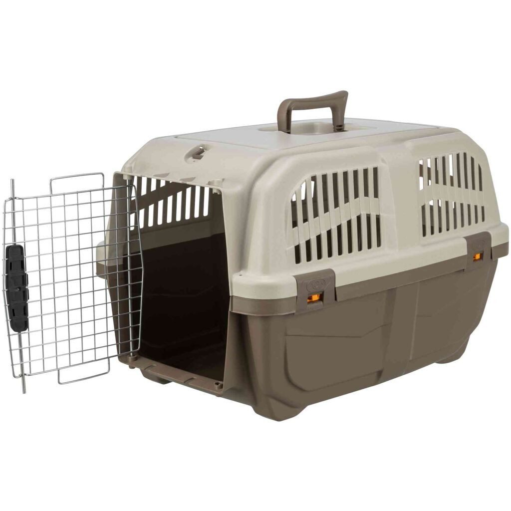 TRIXIE Tiertransportbox Transportbox Skudo - taupe/sand - 40 × 39 × 60 cm