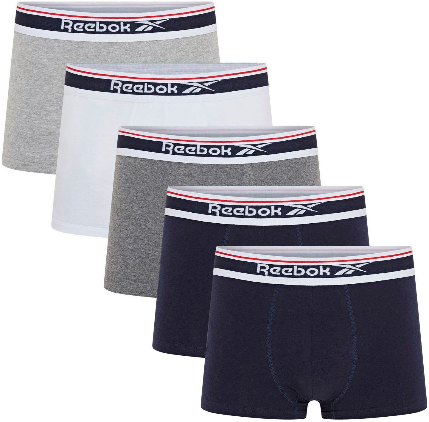 Reebok Boxer JAY (5er Pack) basic, bequem, weich, mit Logo, breiter Bund, B günstig online kaufen