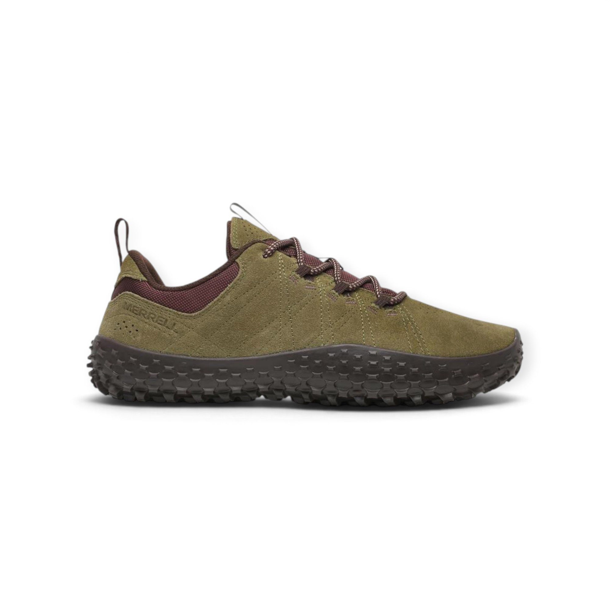 Merrell Minimal-Sneaker Wrapt (Barfussschuhe, Leder) 2026 dunkelgrün/plum Barfußschuh