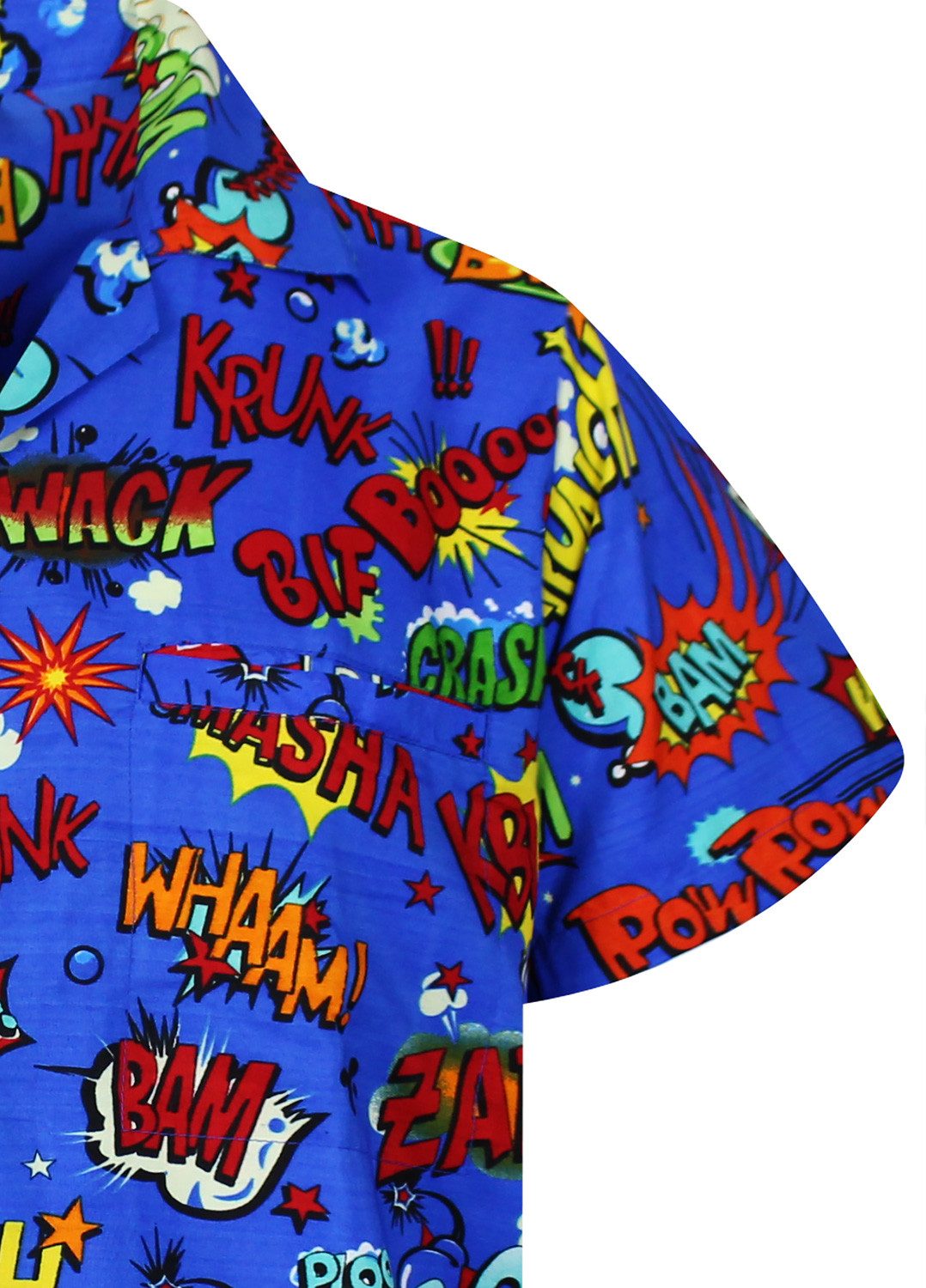 King Kameha Hawaiihemd Boom-Bang Funky Hawaii-Hemd Herren Kurzarm Front-Tasche Stylish Unisex