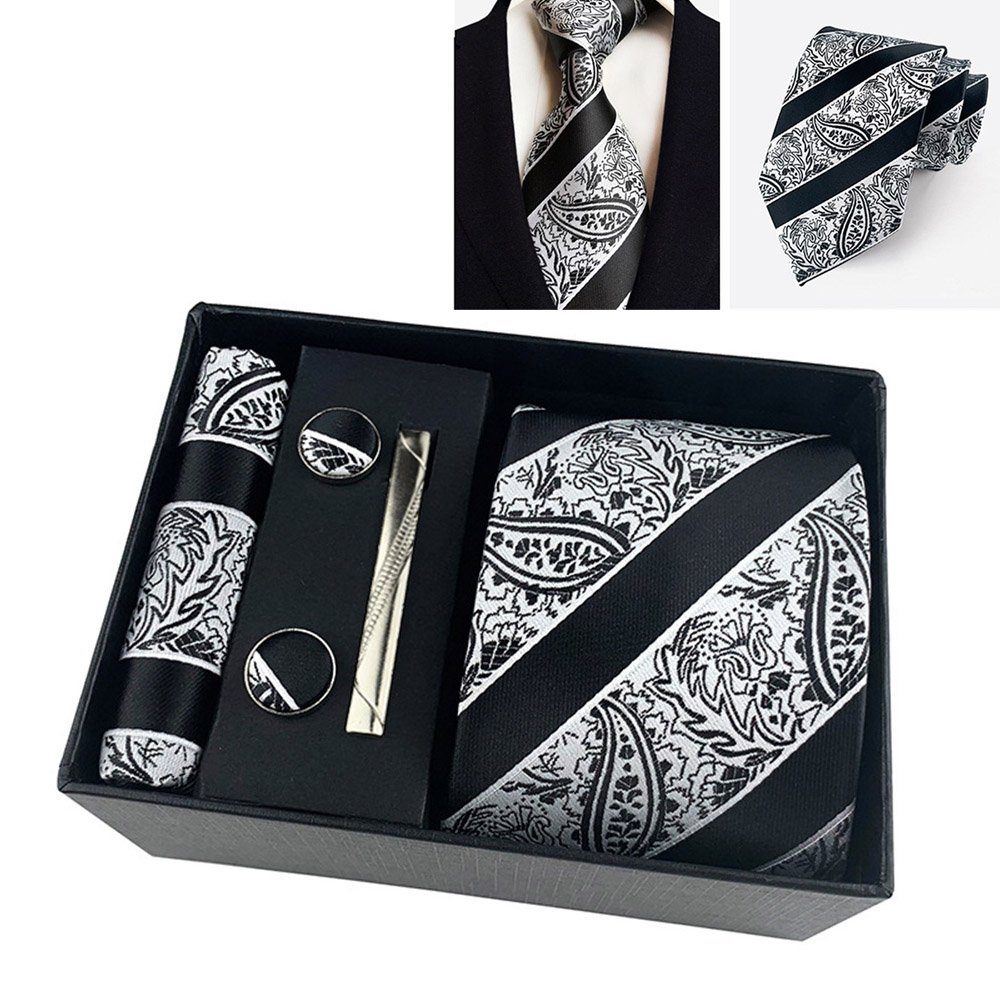 Herren Krawatten-Set, Hochzeitsfest Elegante (4-St) Set krawatte Stück 4 Herren krawatten Dekorative für Krawatte Klassisch für
