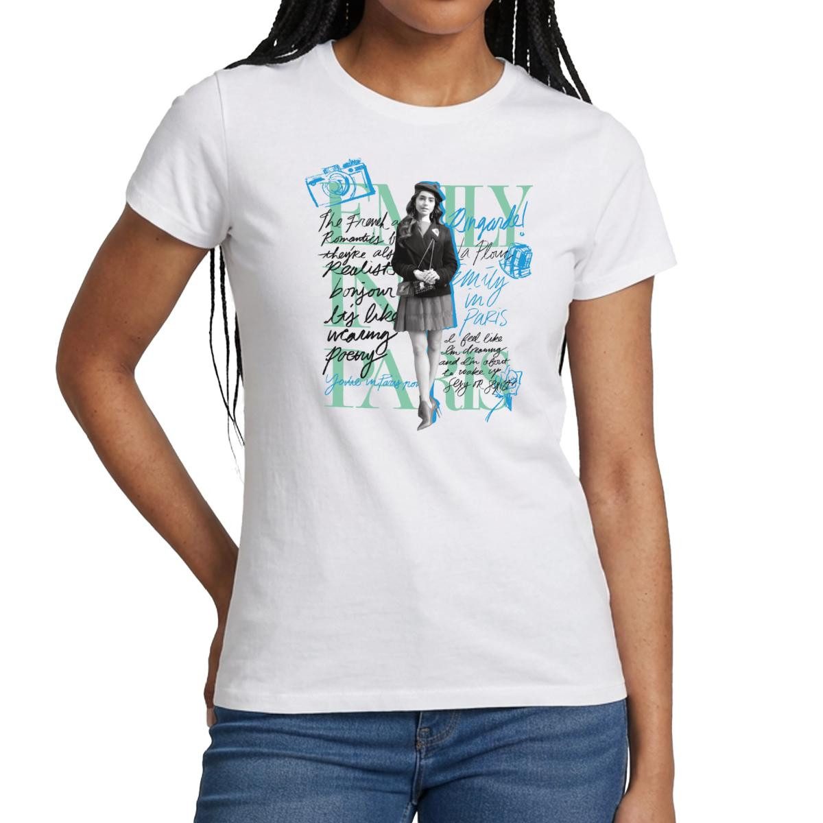 T-Shirt Emily In Paris Emily Mit Zitaten Frauen T-Shirt