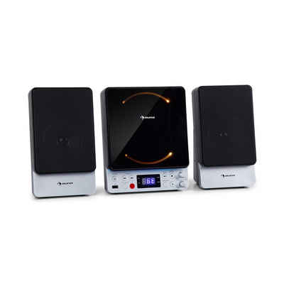 Auna »Microstar Sing Microsystem Karaoke-Anlage CD-Player Bluetooth USB-Port Fernbedienung« Stereoanlage (UKW-Tuner, 4 W, Wandmontage, front-loading CD-Player mit automatischem Öffnungsmechanismus)