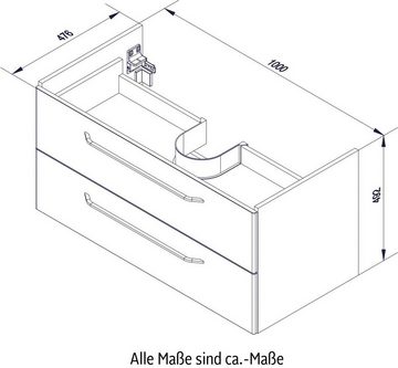 FACKELMANN Waschbeckenunterschrank Milano Badmöbel
