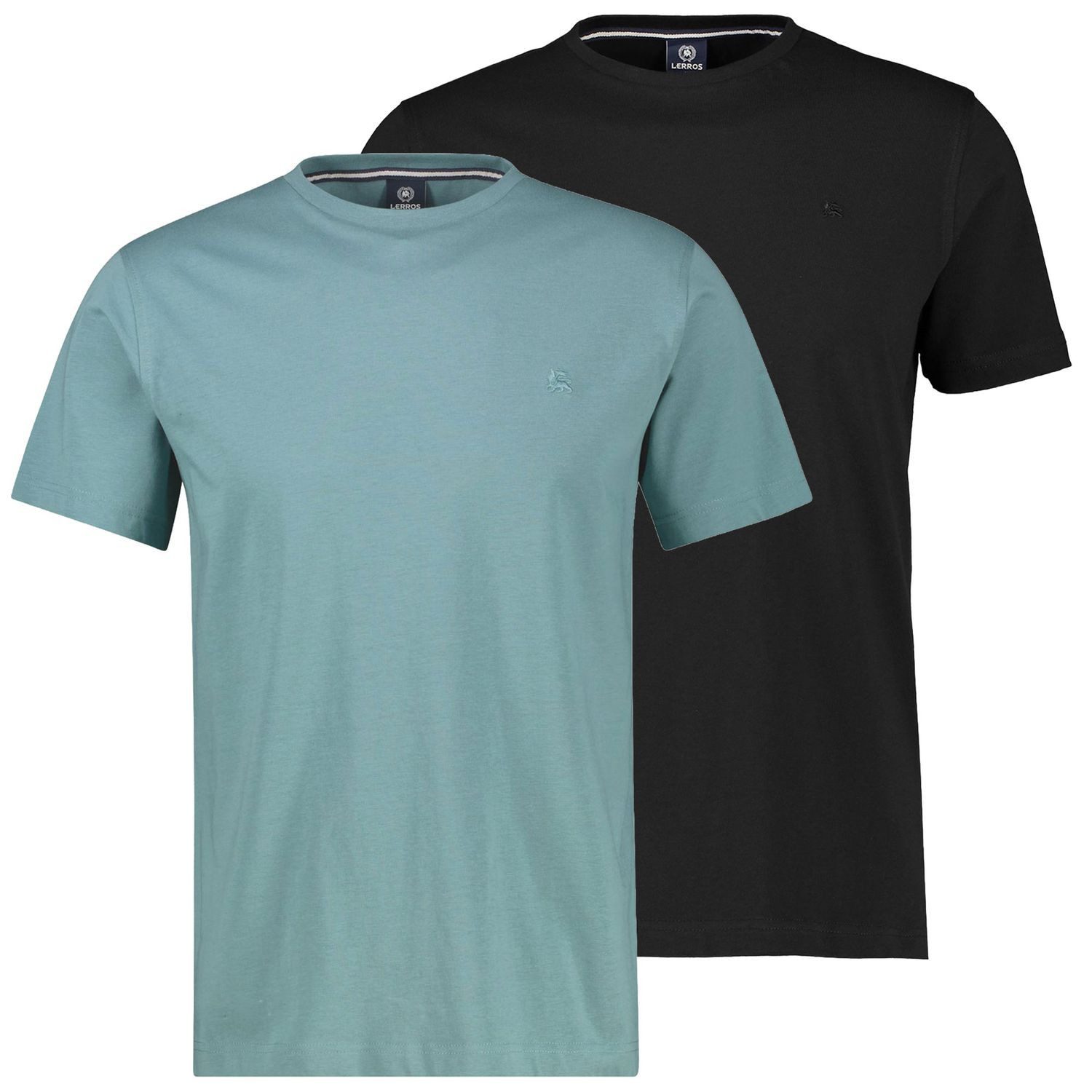 LERROS T-Shirt Basic in hochwertiger Qualität mit Logo Stickerei