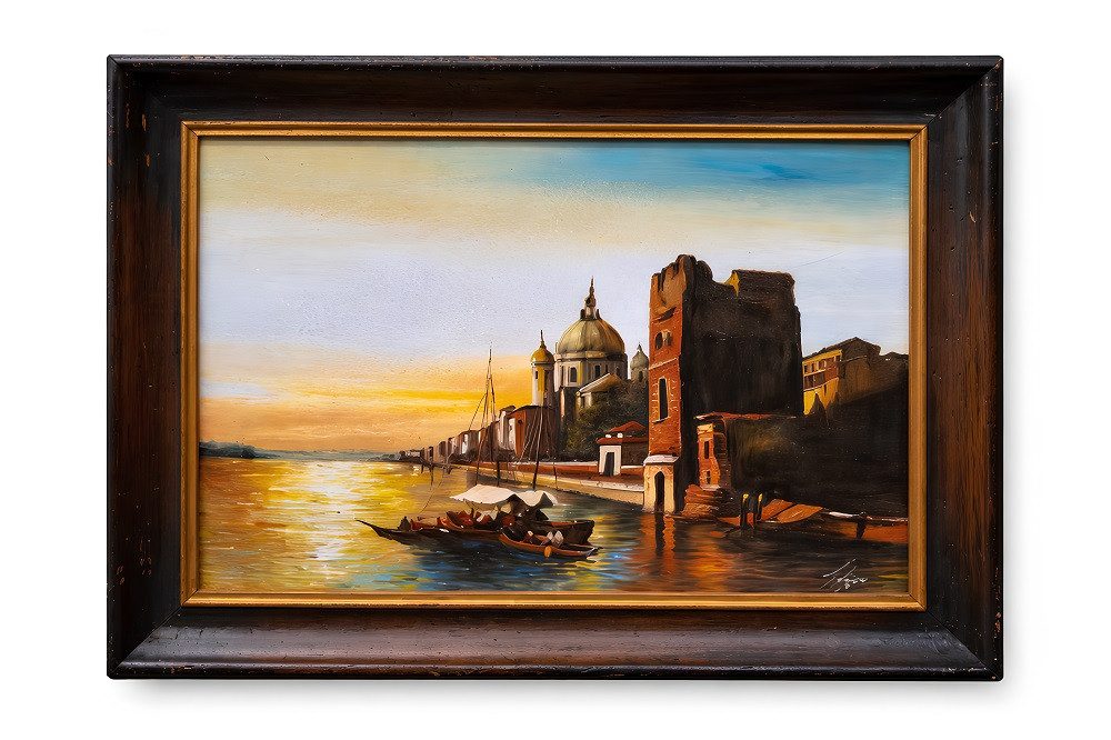 Xlmoebel Gemälde Minimalistische Ölgemälde in moderner Linienführung Sofort, Hergestellt in Europa