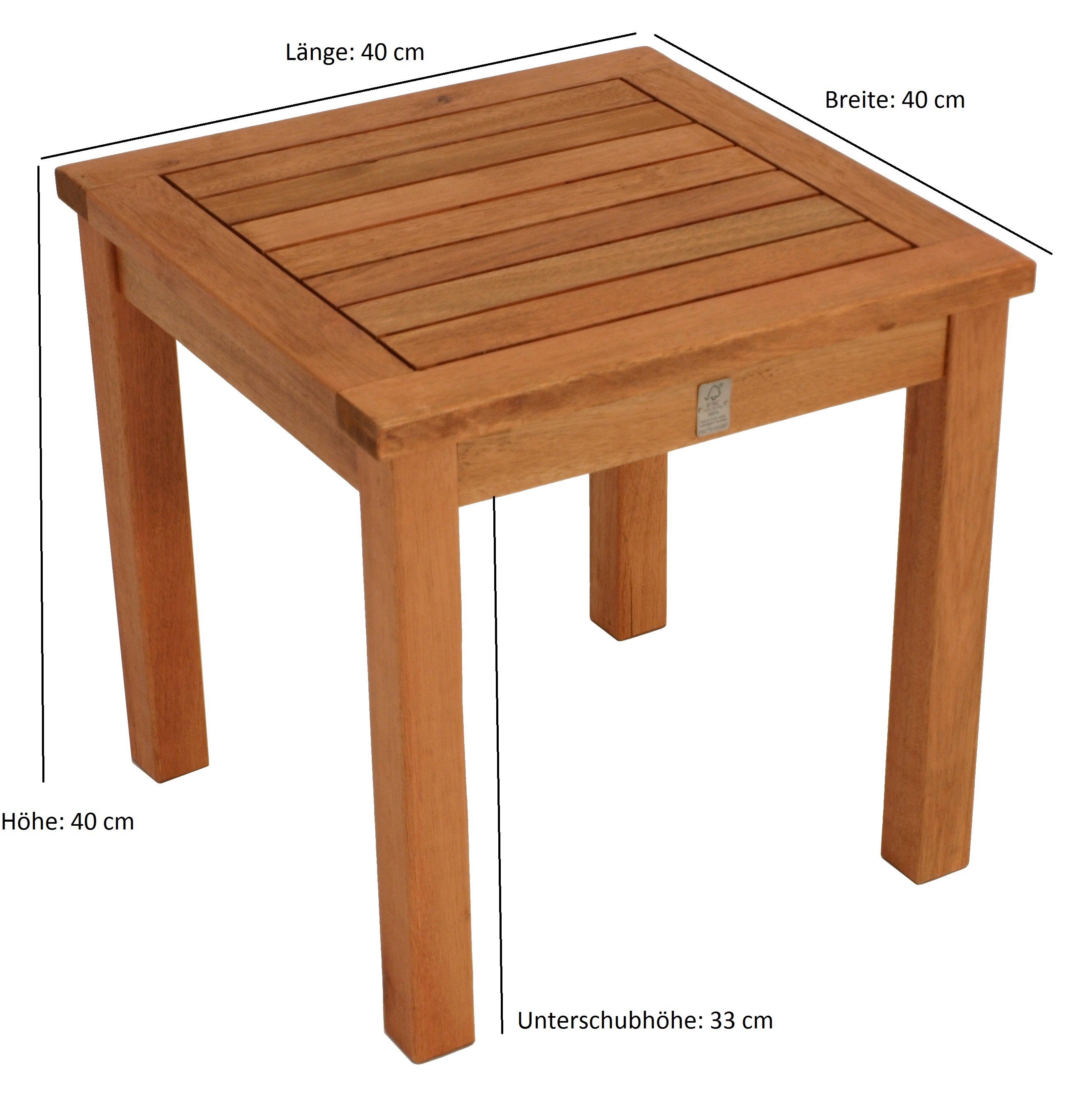 DEGAMO Beistelltisch VAREDERO (1-St), quadratisch 40x40cm, günstig online kaufen