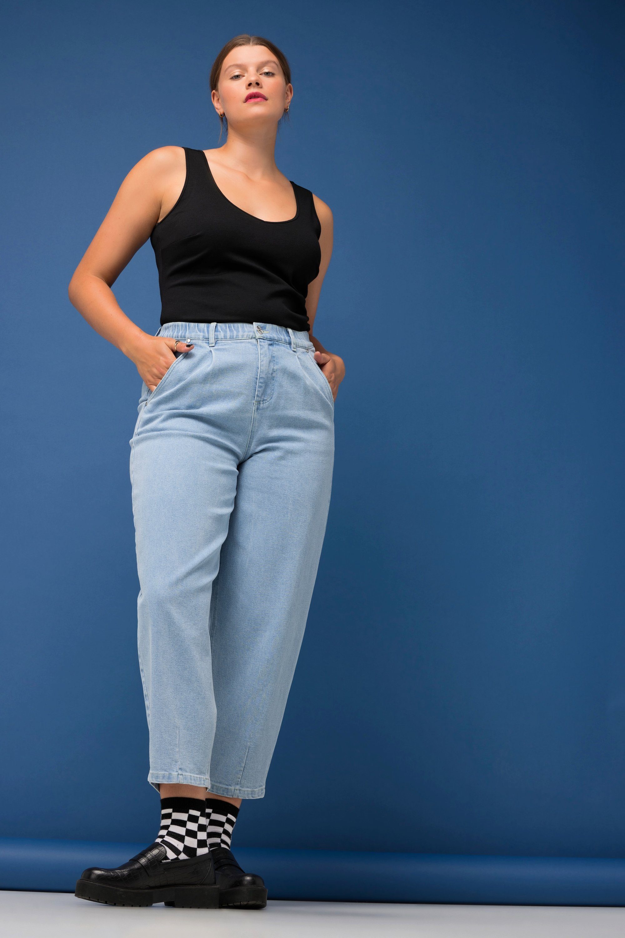 Studio Regular-fit-Jeans blue Untold 5-Pocket Wide Fit Ballon Jeans light Stretchdenim