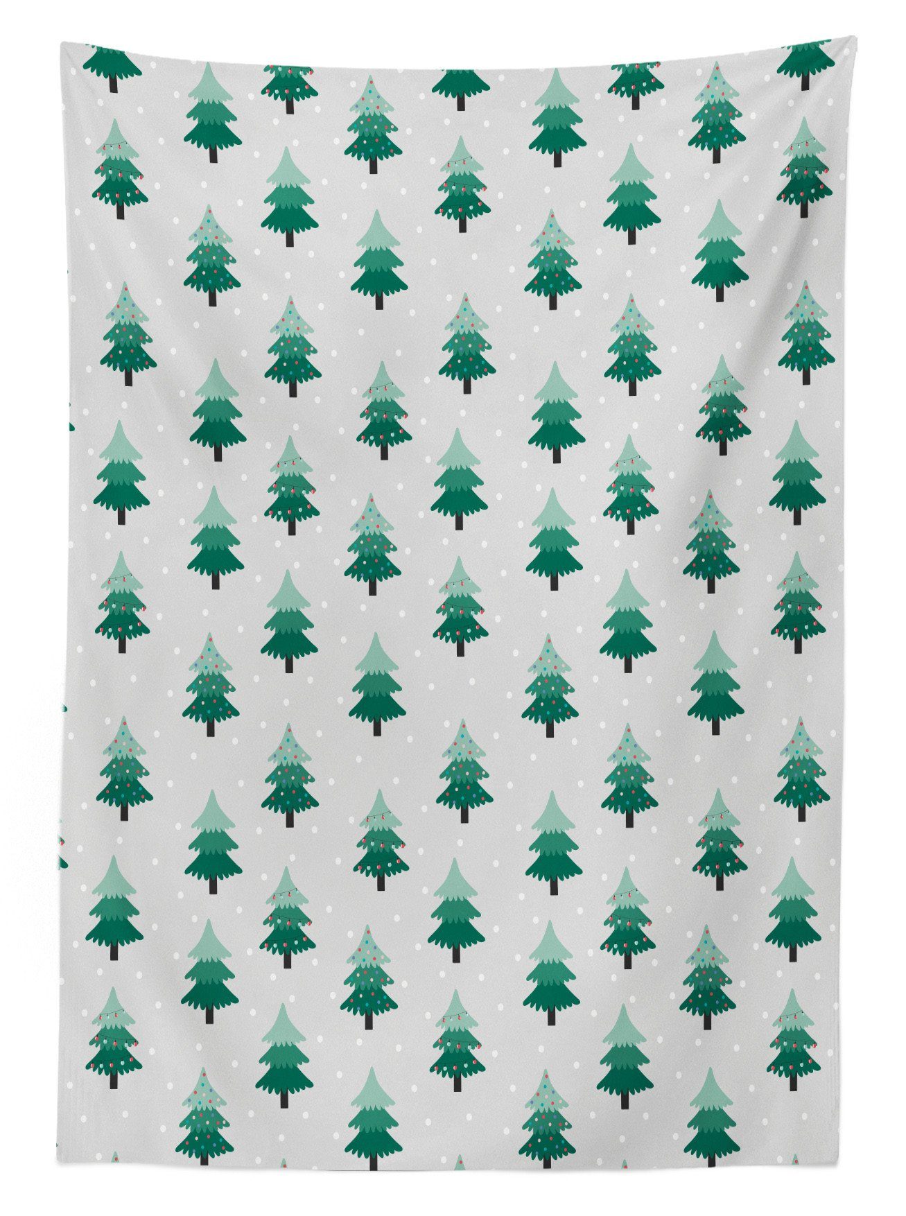 Waschbar Abakuhaus Klare den Grünes Außen Zier Weihnachten Farben, Snows Für Bereich Tischdecke Pines Farbfest geeignet
