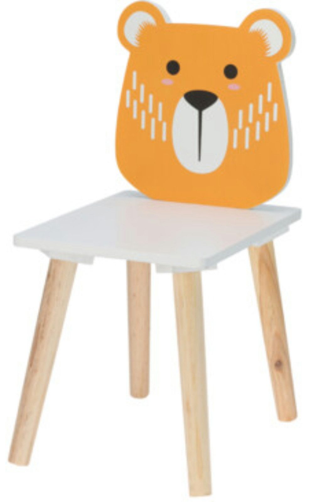 Koopman Kinderstuhl Kinderhocker Holzstuhl Weiß / günstig online kaufen