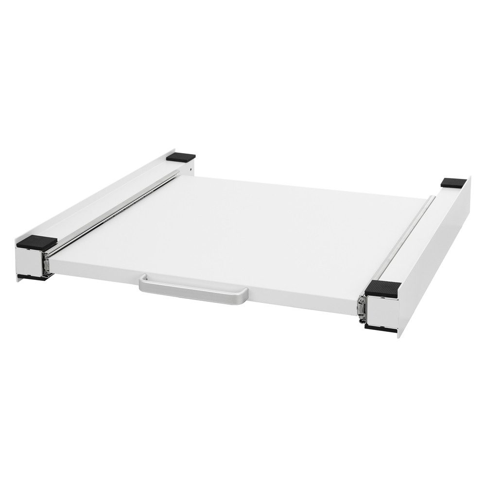ML-DESIGN Zwischenbaurahmen Waschmaschinenzubehör Stapelrahmen Verbindungrahmen für Trockner (1-St), Waschmaschinen Zwischenbausatz mit Ablage 60x60x7,5cm Stahl Weiß