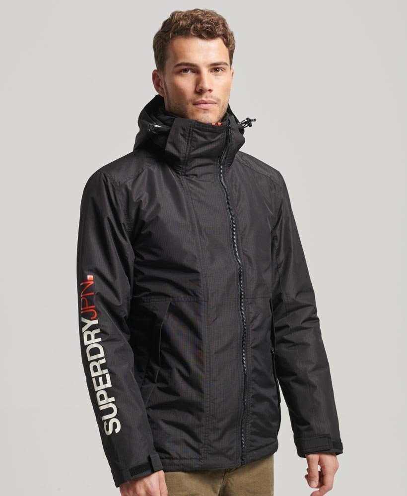 Superdry Windbreaker HOODED YACHTER WINDBREAKER JKT Black/Bold Orange