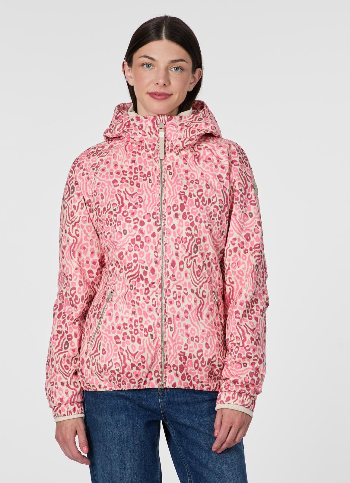Ragwear Outdoorjacke DIZZIE PRINT mit hochschließendem Kragen, normale Passform, pflegeleicht