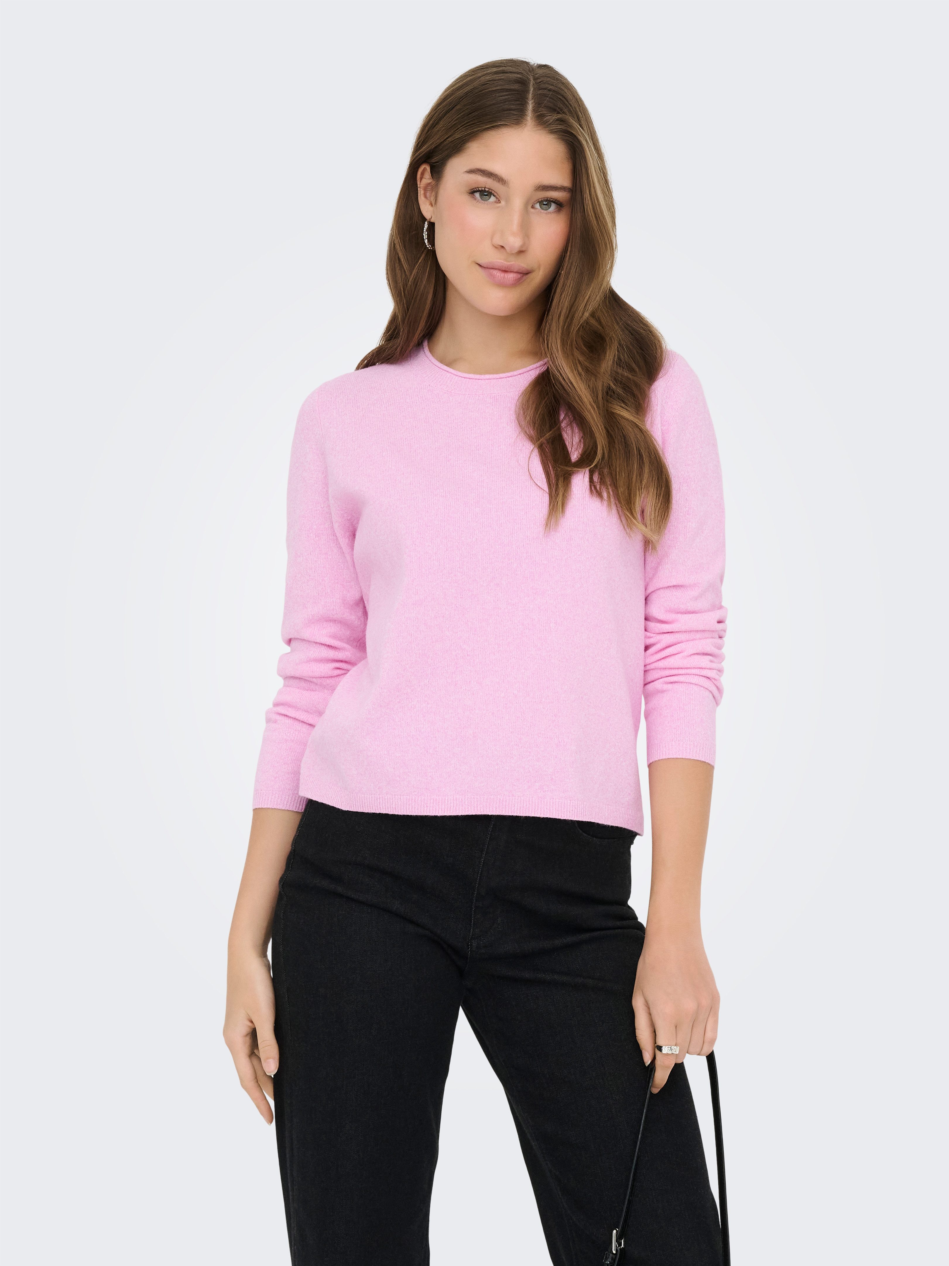 ONLY Strickpullover ONLLOYAL LS ONECK KNT NOOS Materialmix