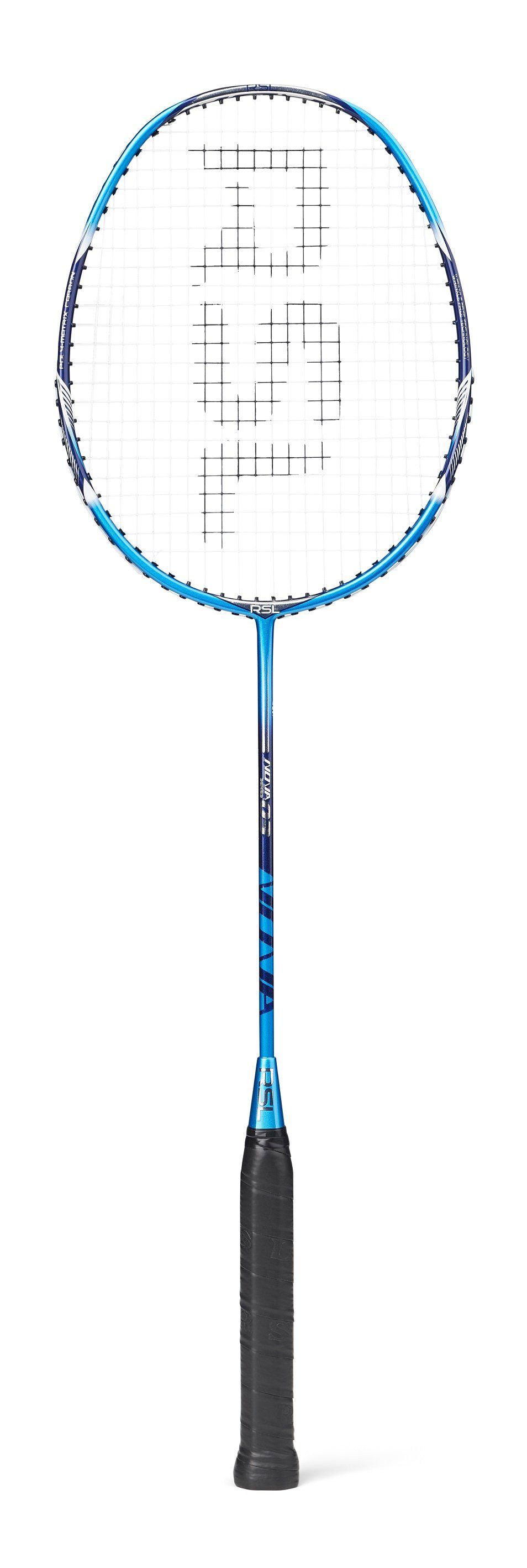 RSL Badmintonschläger Nova 03 (ausgewogen, flexibel) blau - besaitet, Gewichtsklasse: 4U/G5