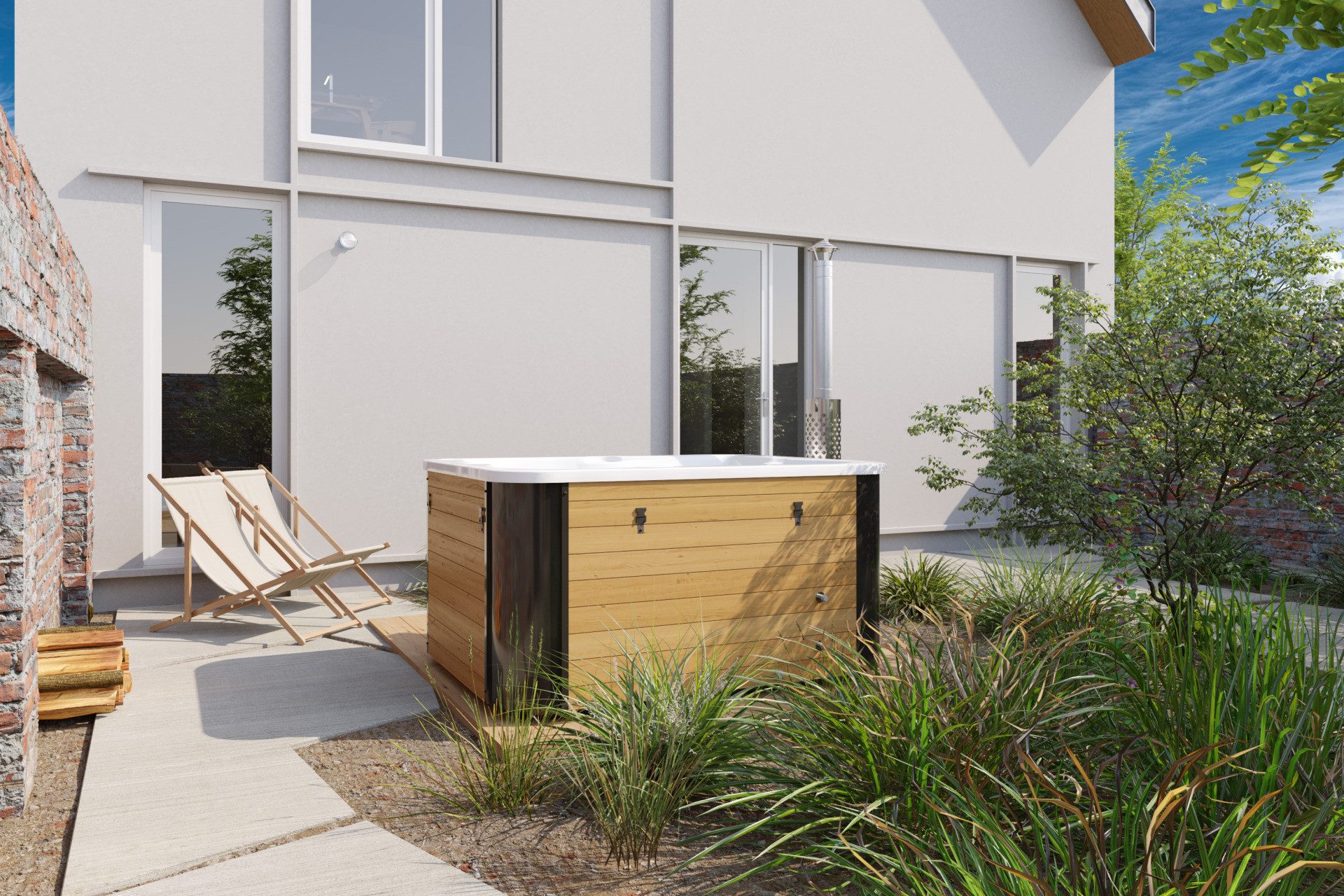 Finn Art Blockhaus Whirlpool