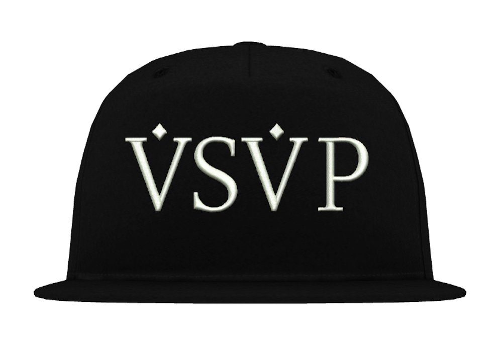 Youth Designz Baseball Cap VSVP Unisex Snapback Cap mit modischer Logo Stickerei Schwarz