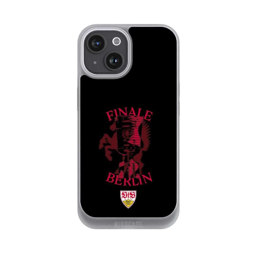 NIVOCASE Handyhülle VfB Stuttgart DFB Pokalfinale 2026 Offizielles Lizenzprodukt, Apple iPhone 15 Handyhülle Hülle NIVOpure Case Frozen