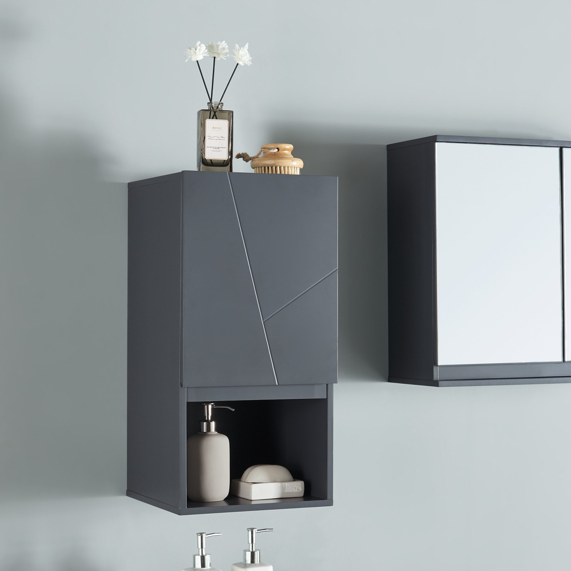 en.casa Hängeschrank Hängeschrank »Overath« 30x30x60 cm günstig online kaufen