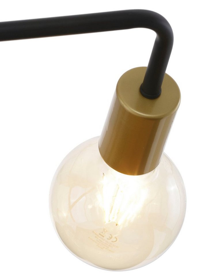 Leonique Tischleuchte Jarla, ohne Leuchtmittel, Tischlampe mit goldfarbenen/schwarzen  Fassungen, Höhe 42 cm