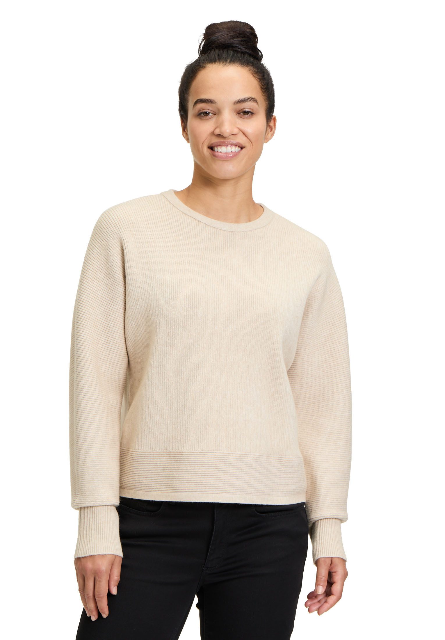 Betty&Co Strickpullover Damen Strickpullover mit Struktur (1-tlg) Struktur günstig online kaufen