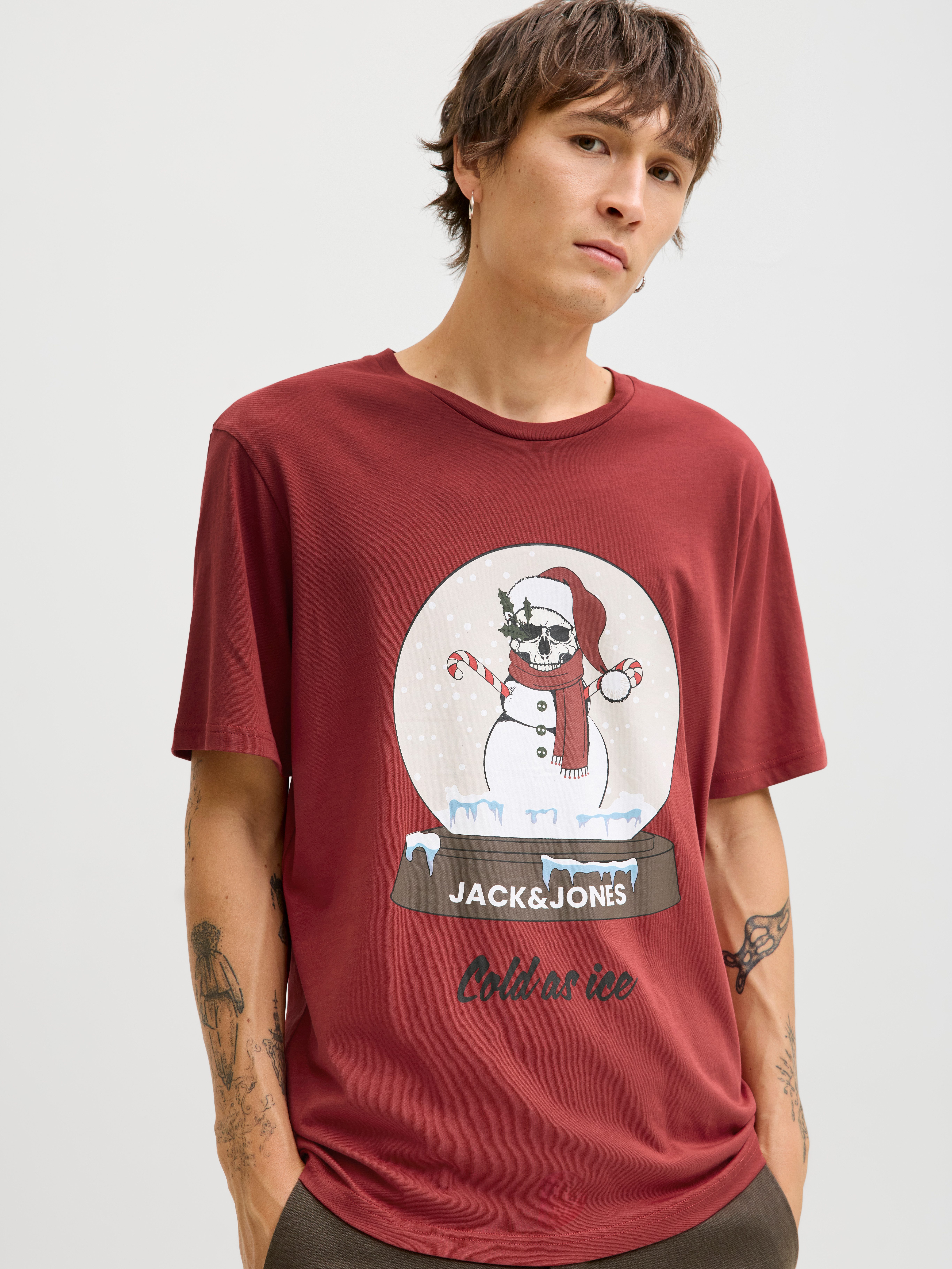 Jack & Jones Kurzarmshirt JJNOEL XMAS TEE SS CREW NECK günstig online kaufen