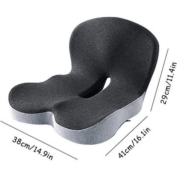 Novzep Sitzkissen Bürostuhl Sitzkissen, Memory Foam Kissen mit Lendenwirbelstütze Kissen, Rücken und Ischias Entlastung
