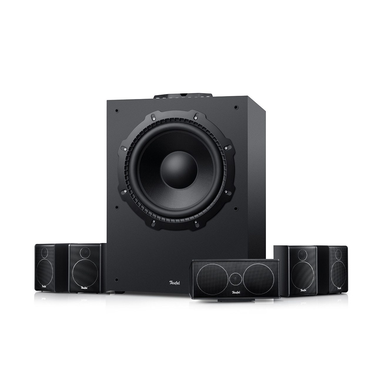 Teufel CONSONO 25 CONCEPT Surround Power Edition "5.1-Set" Wireless Lautsprecher (Bluetooth, HDMI, AUX, 150 W, Integrierter AV-Receiver mit Bluetooth 5.0, Klangeinstellungen)