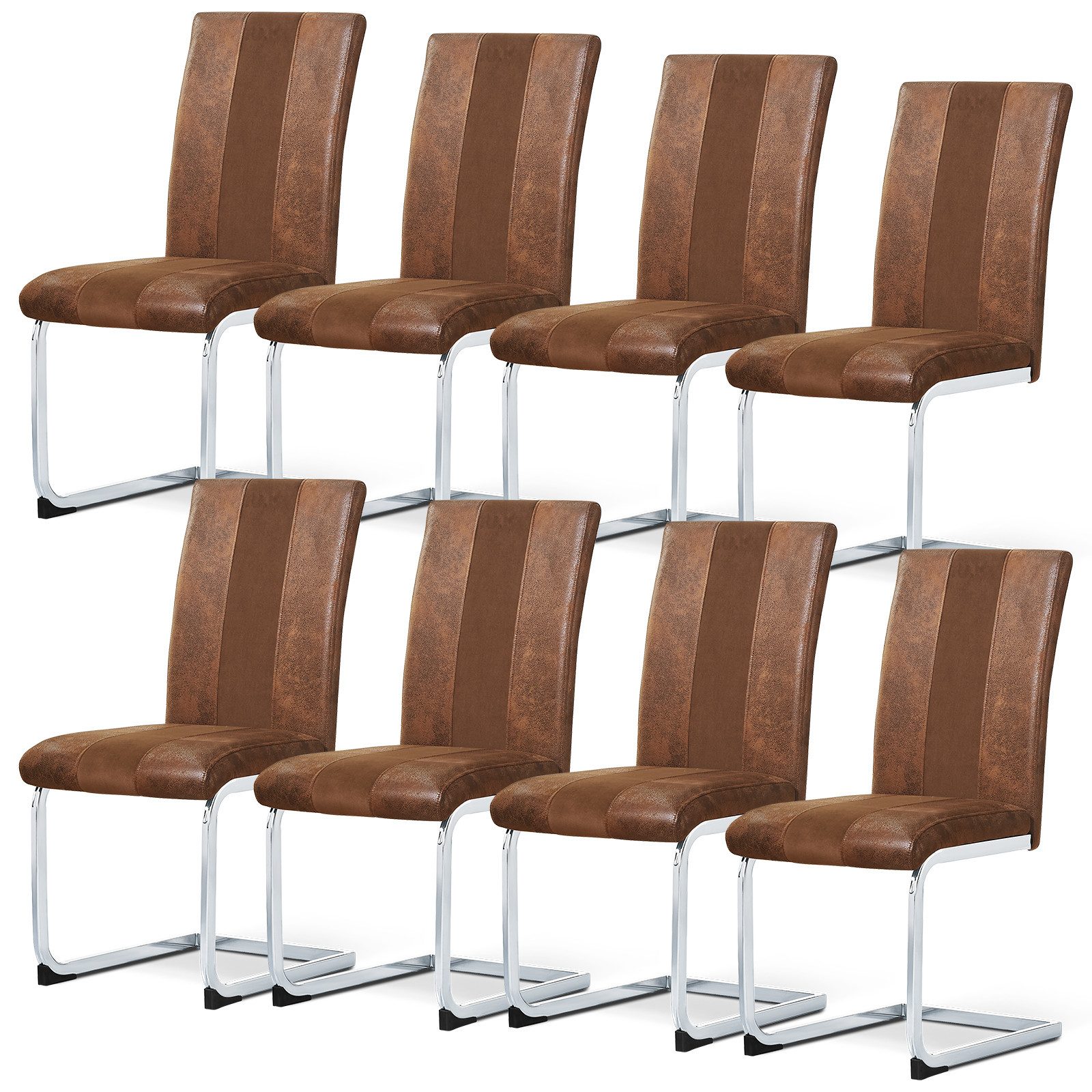 JYMTOM Esszimmerstuhl 4er Set mit Wildlederimitat und hoher Rückenlehne, (8 günstig online kaufen