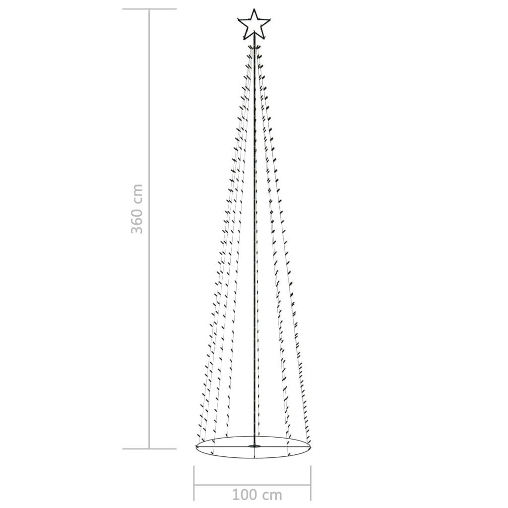 vidaXL LED Baum Weihnachtsbaum in Kegelform Warmweiß 400 100x360 cm LEDs