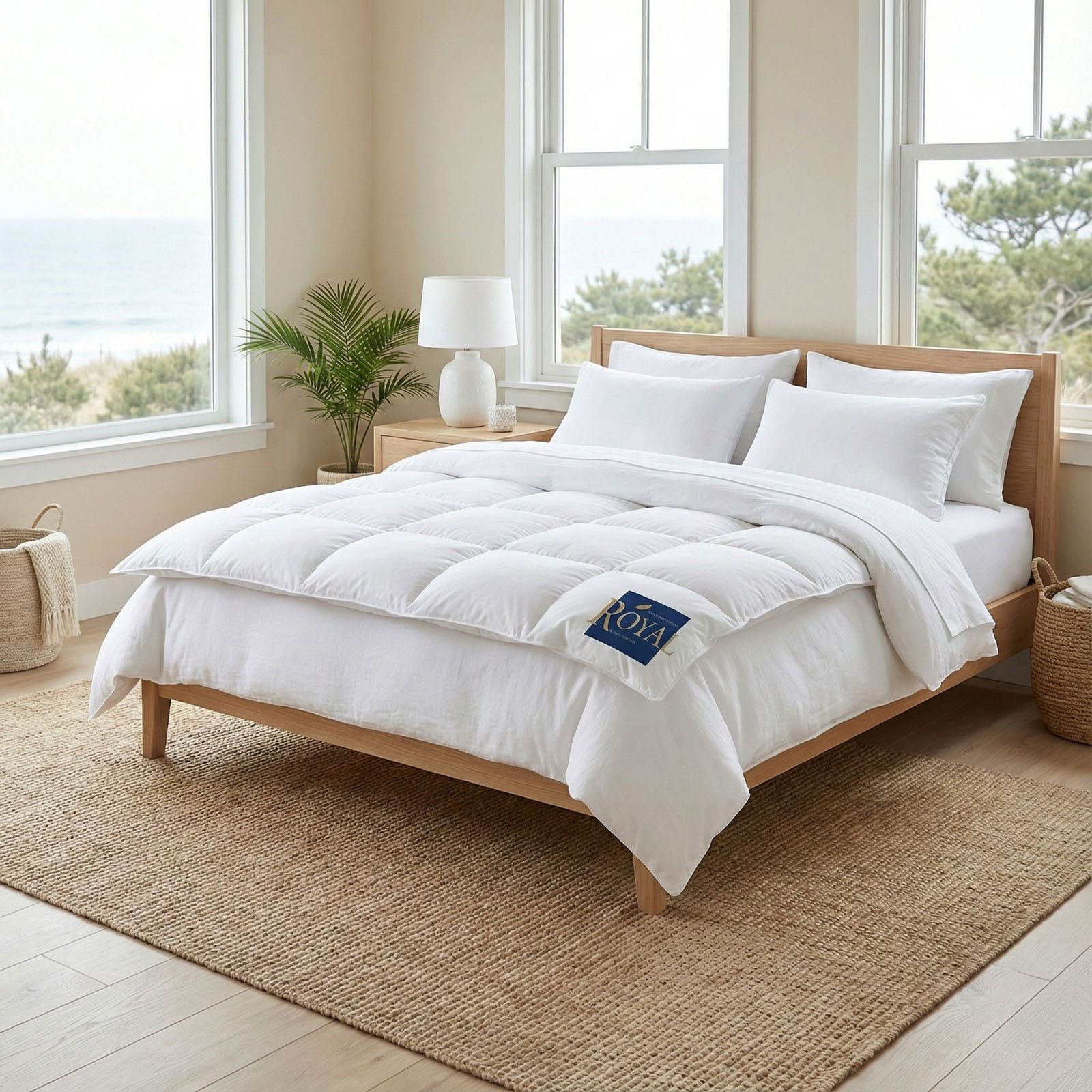 HANSKRUCHEN Daunenbettdecke Royal, Füllung: 100% Daunen, Bezug: 100% Baumwolle, Medium 240 x 200 cm, hergestellt in Deutschland, allergikerfreundlich