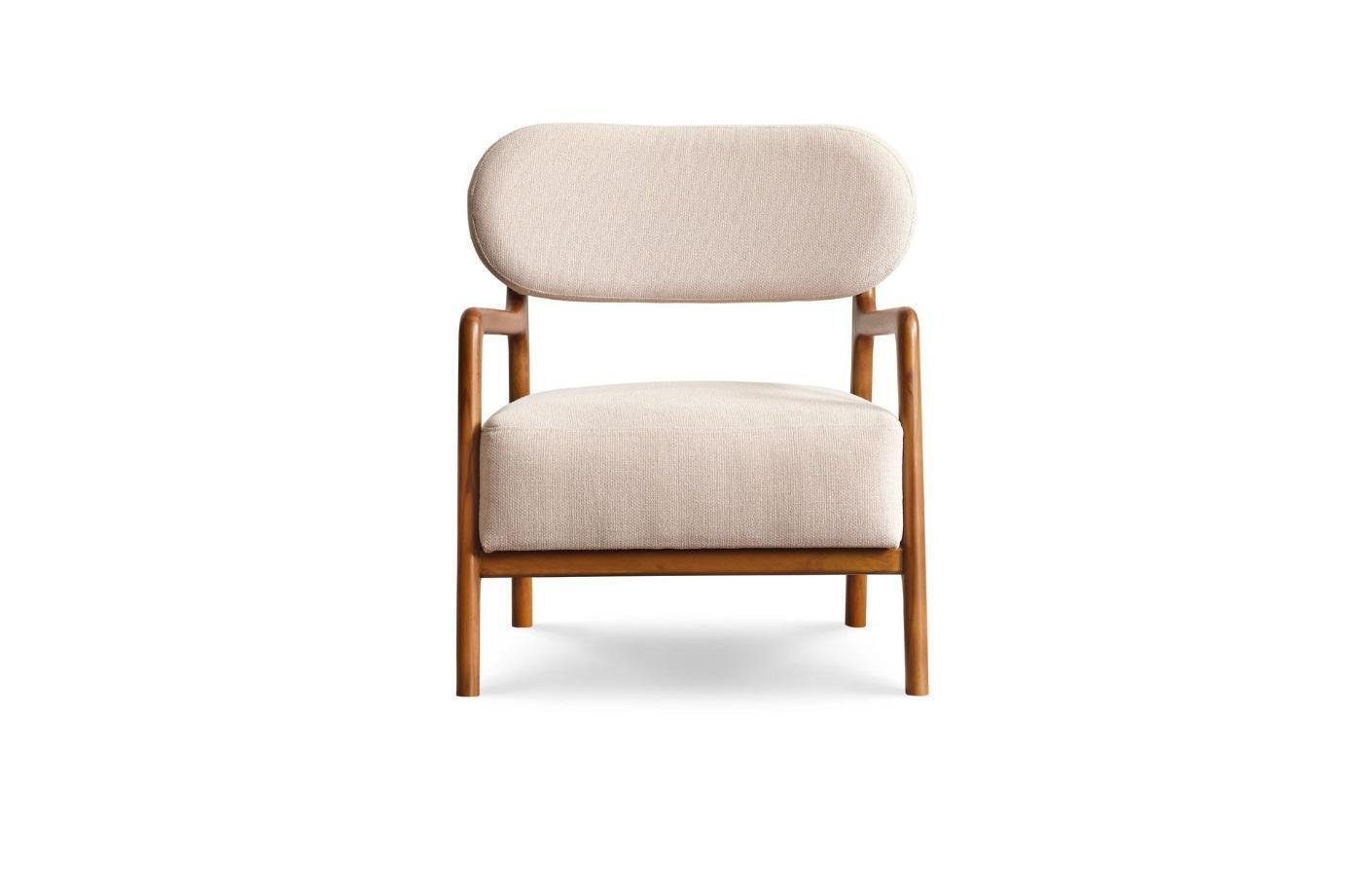 JVmoebel Sessel Modern Sessel Einsitzer (1-St., Sessel), Made Stoffsessel Clubsessel in Europa Beige Design Sitzer 1