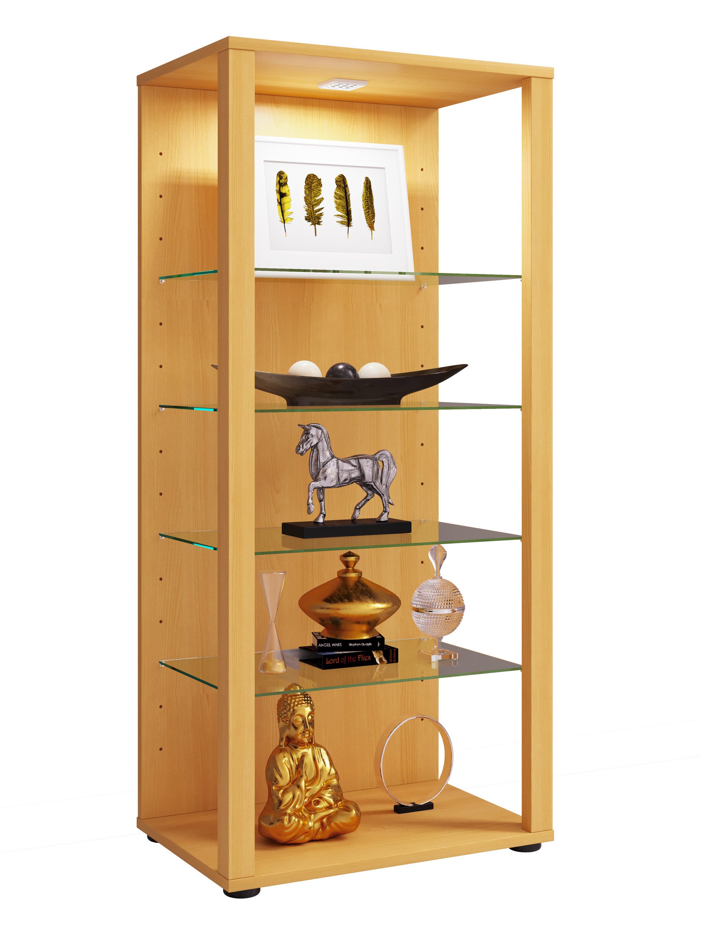 VCM Standvitrine Holz Glas Stand Vitrine günstig online kaufen