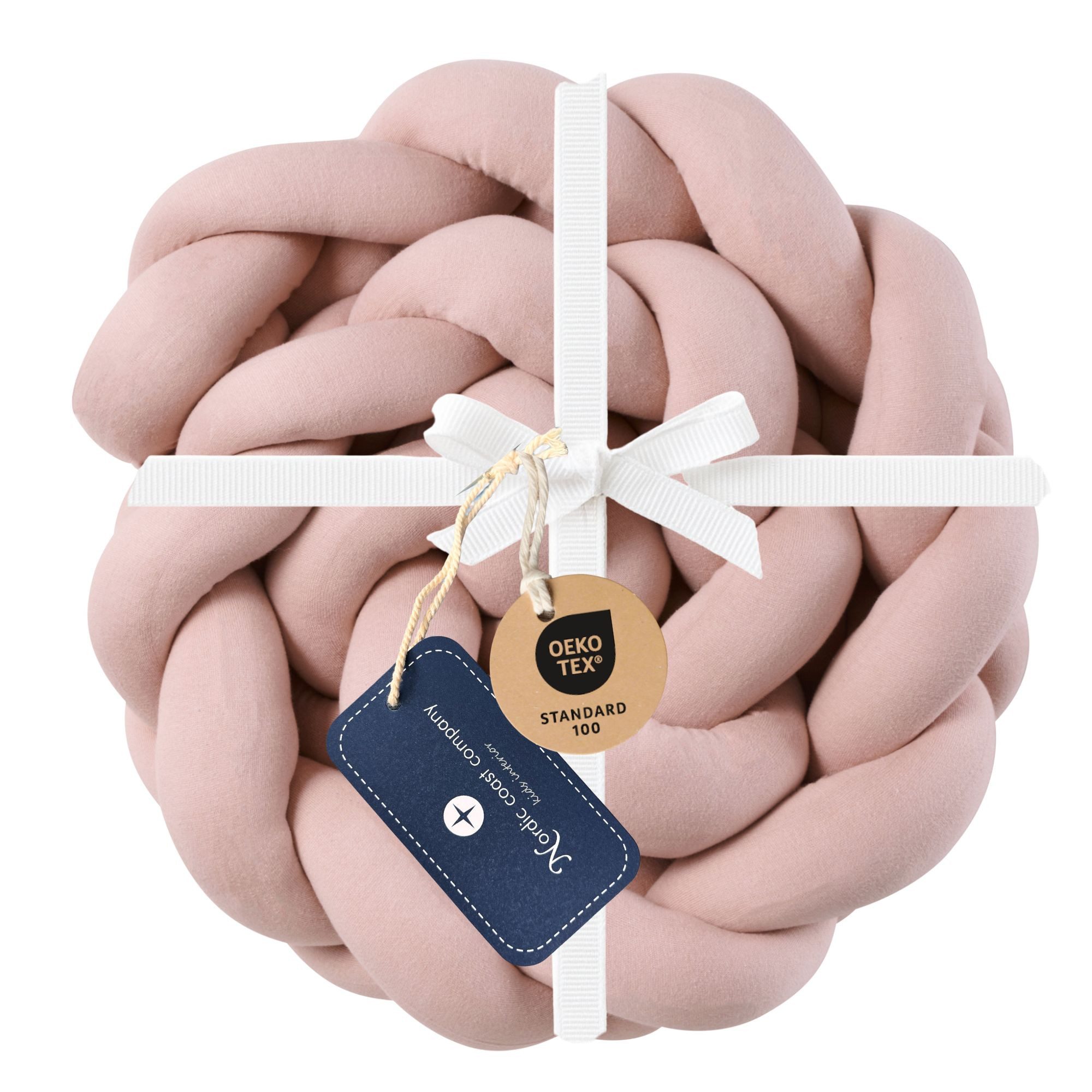 Nordic Coast Company Nestchenschlange XXL Bettschlange geflochten, Bettschlange, Bettumrandung Babybett, Alternative zum Bettnestchen laborgeprüft 180cm, 200cm oder 300cm