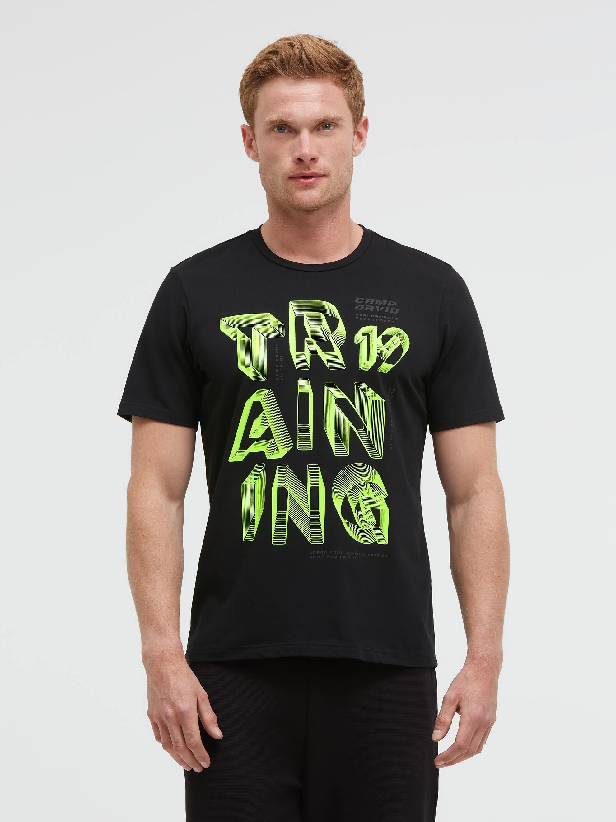 CAMP DAVID Rundhalsshirt mit reflektierenden Details