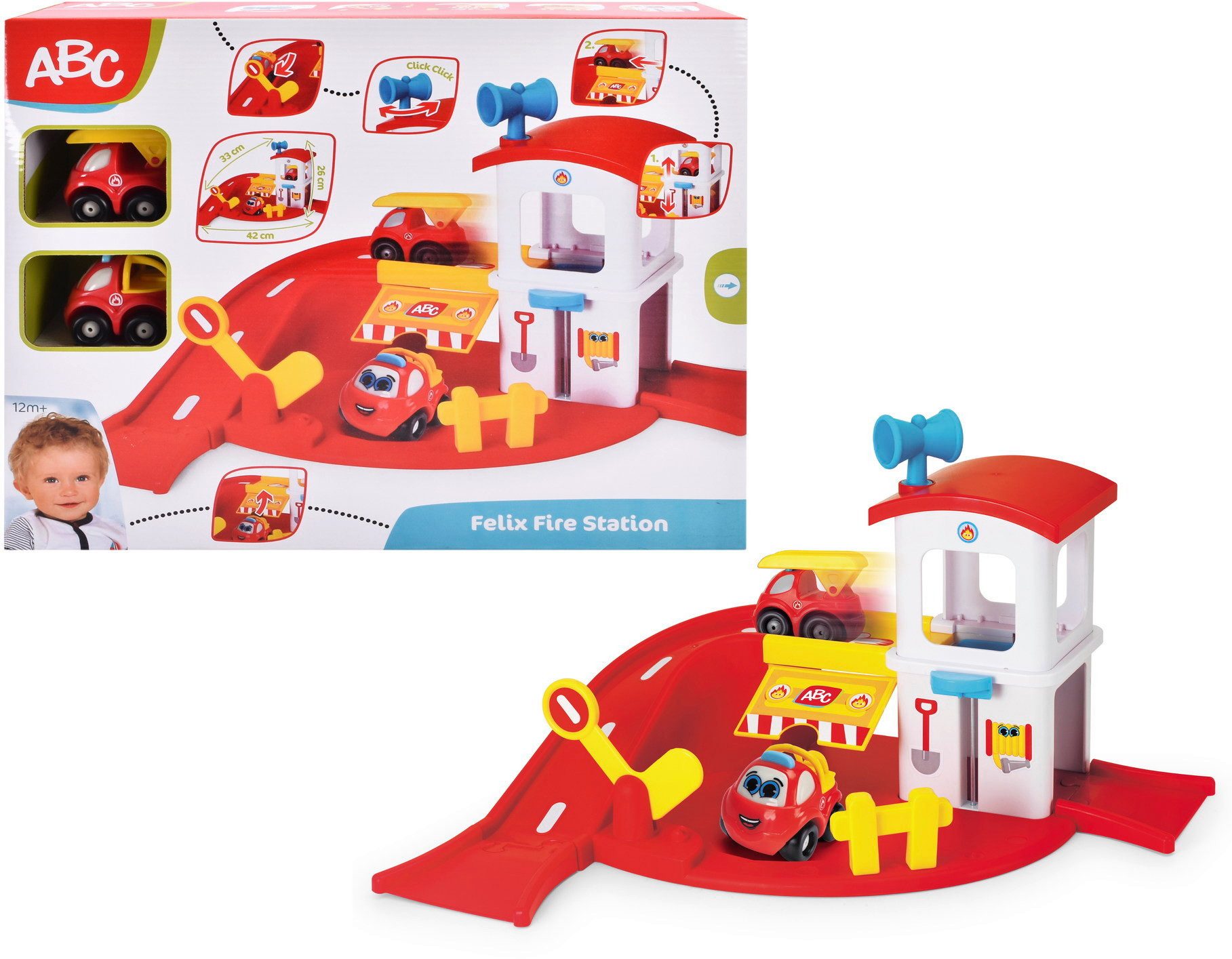 ABC-Dickie-Simba Spielzeug-Feuerwehr ABC Baby- & Kleinkindspielzeug Feuerwehrstation Felix Fire Station 204