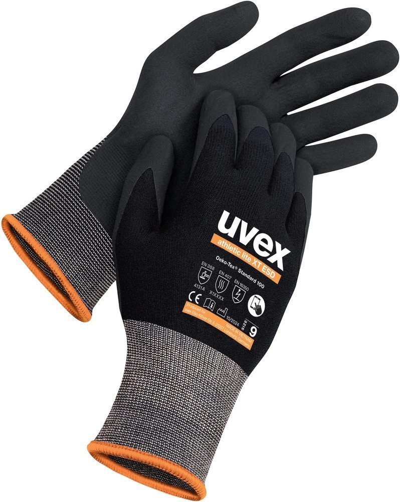 Uvex Arbeitshandschuh-Set Athletic Lite XT Esd MR-Strick