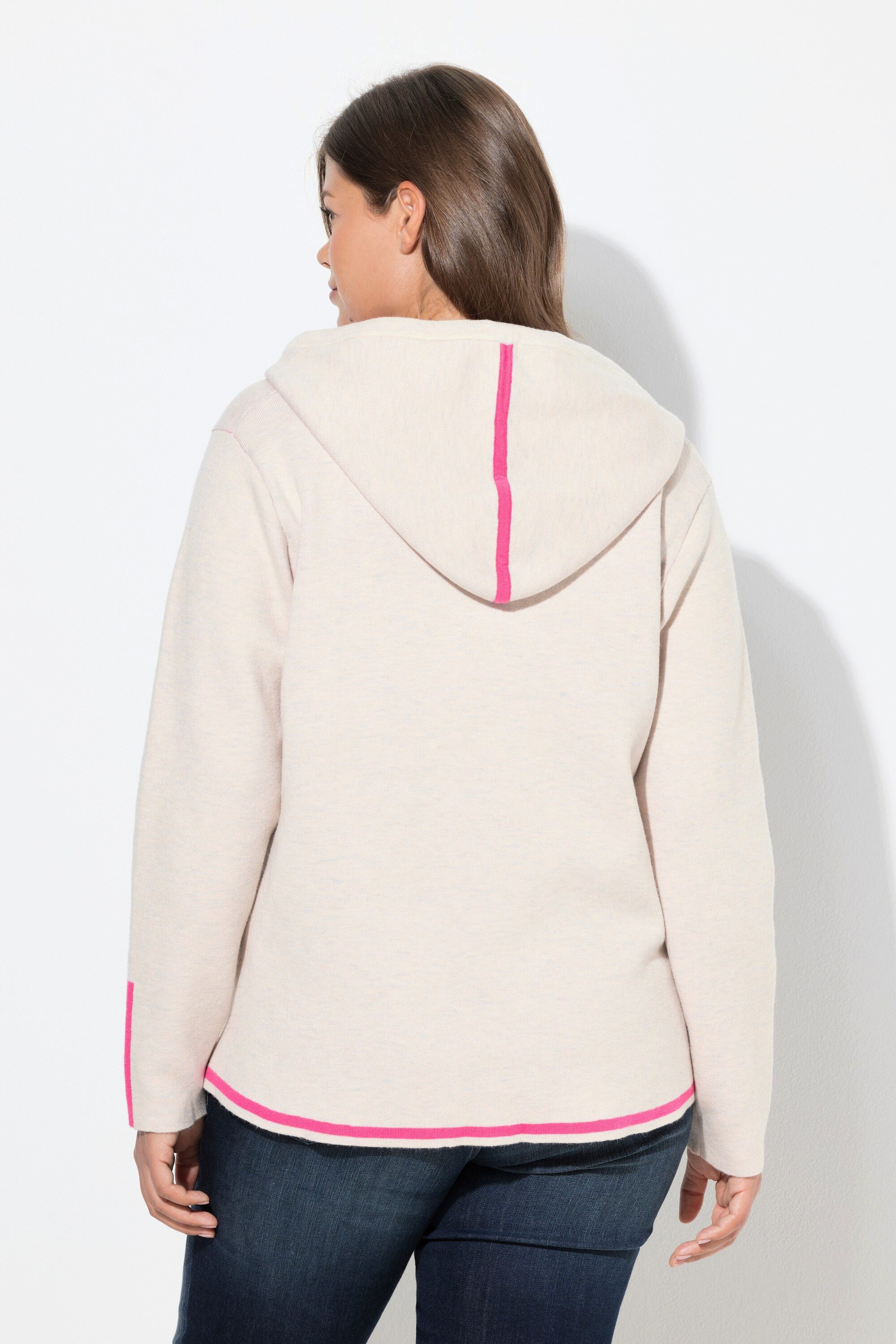 Laurasøn Strickpullover Strick-Hoodie Doubleface Kapuze Langarm