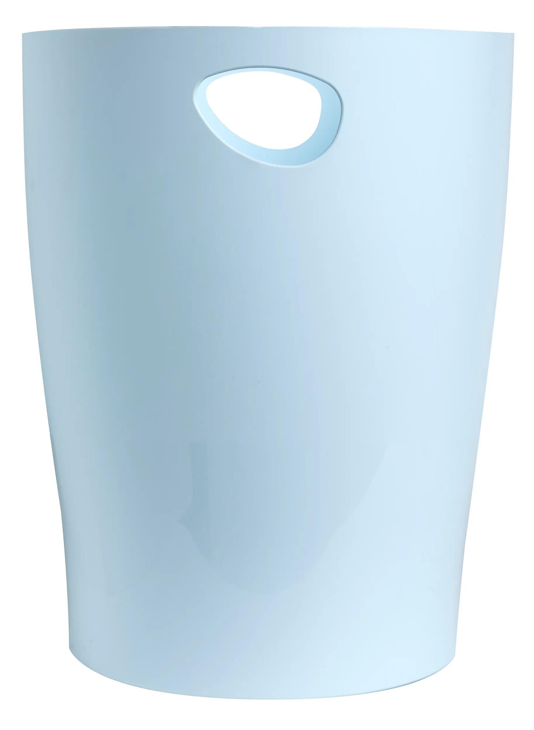 EXACOMPTA Papierkorb 8x Papierkorb Ecobin, 15 Liter, Aquarel - Pastellblau - 45362D, Papierkorb