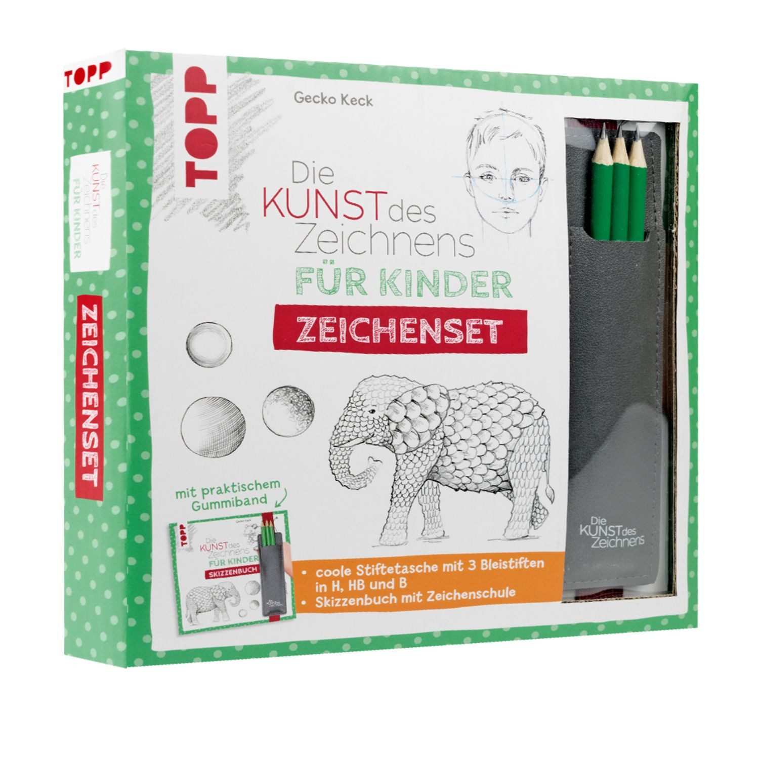 Die Kunst des Zeichnens für Kinder Zeichenset Kinder-Zeichenschule mit / Gecko Keck